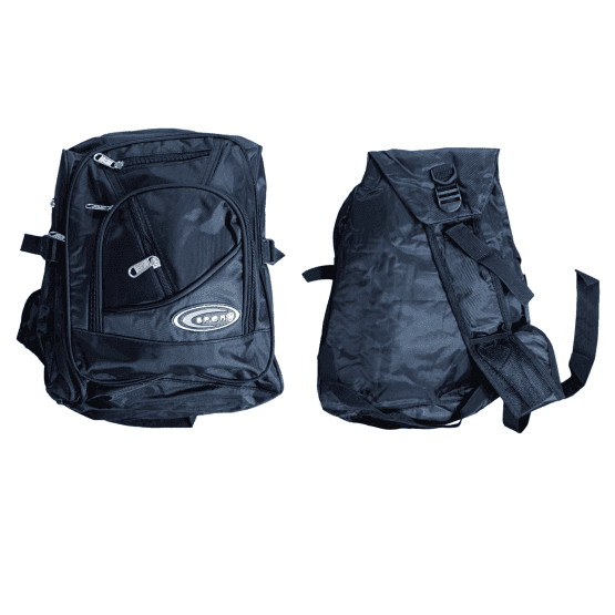Mochila sport negra 7 cierres