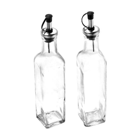 Aceitero y vinagrero de vidrio 26x5cm