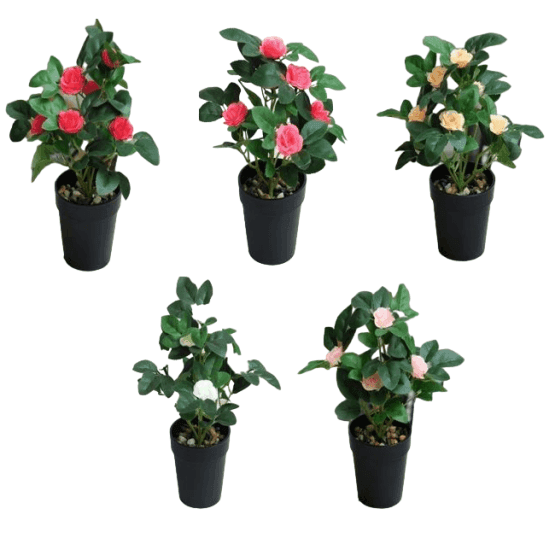 Planta artificial camelias 26 cm