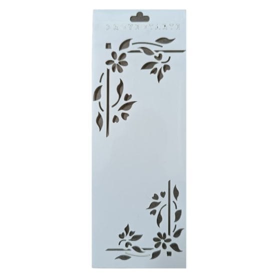 Stencil enredadera flores y hojas