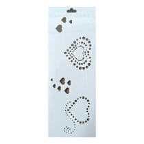 Stencil corazones en circulitos