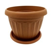 Maceta terracota con rayas 25cm