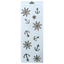 Stencil timon y ancla