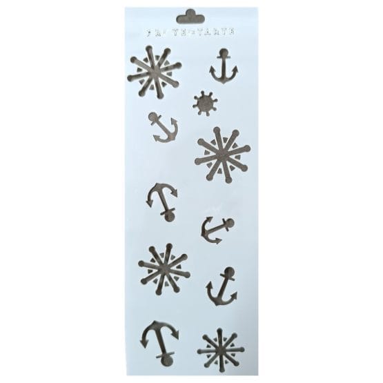 Stencil timon y ancla