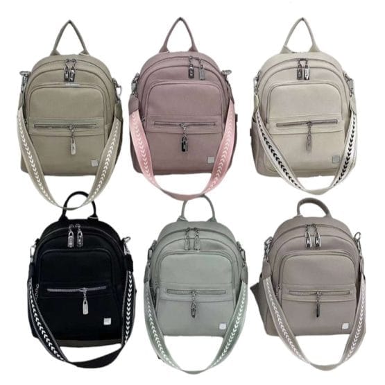 Mochila con correa estampada