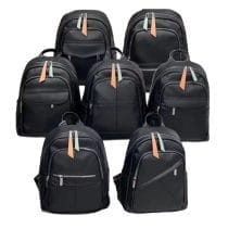 Mochila negra con cierre fluor