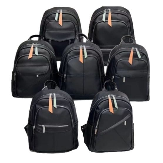 Mochila negra con cierre fluor