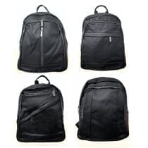 Mochila negra cierre plateado