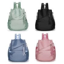 Mochila lisa cierre diagonal