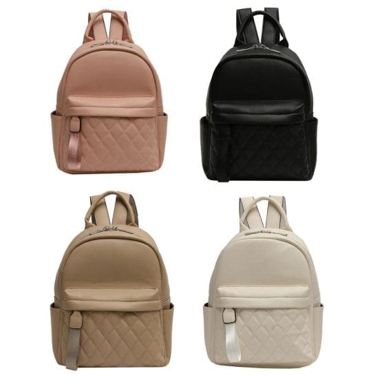 Mochila simil cuero 4 colores