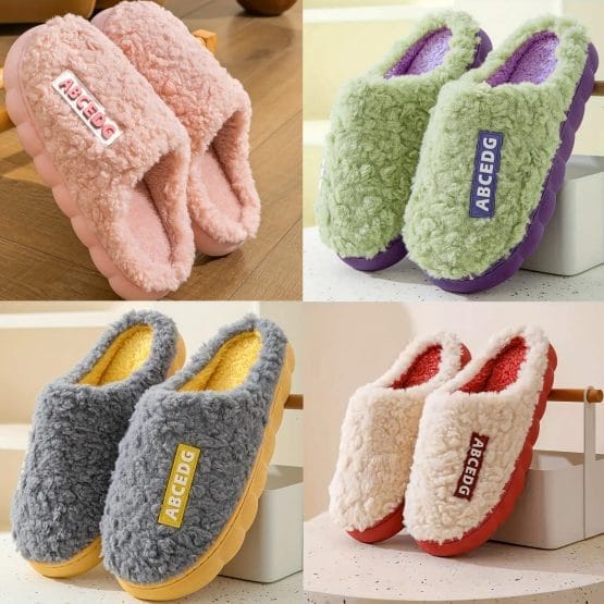 Pantuflas unisex con corderito
