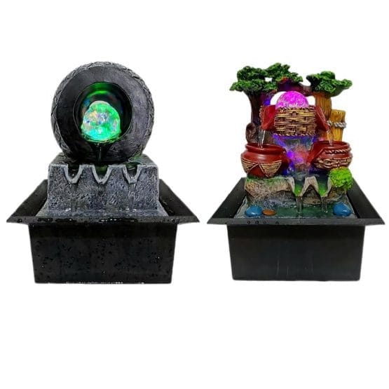 Fuente de agua esfera color