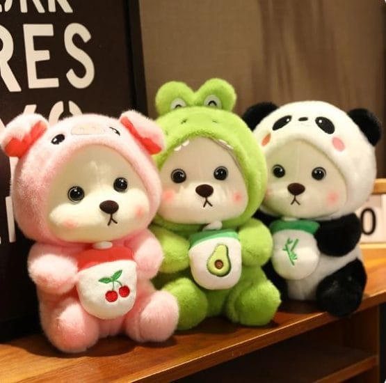 Peluche osito con pijama 30 cm