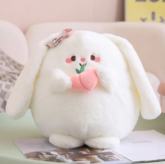 Peluche conejito con durazno 25 cm