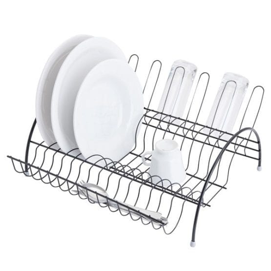 Escurridor platos acero negro