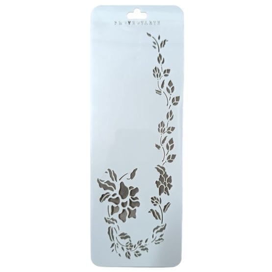 Stencil enredadera con flor chico