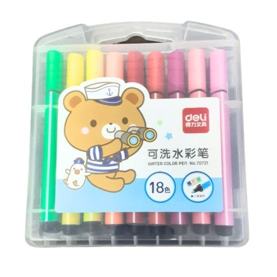 Marcadores deli x18 lavables