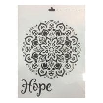 Stencil mandala hope