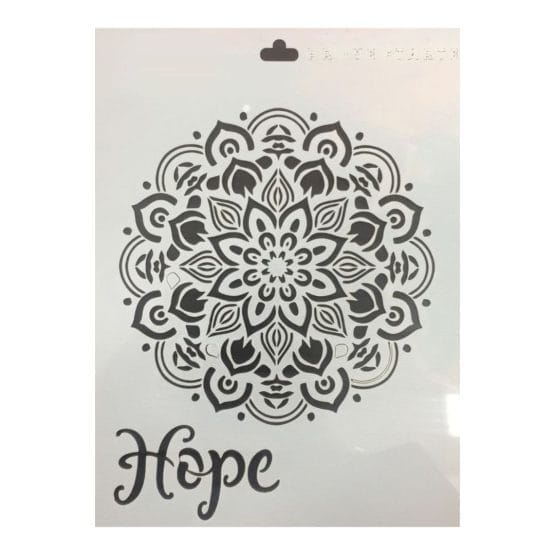 Stencil mandala hope