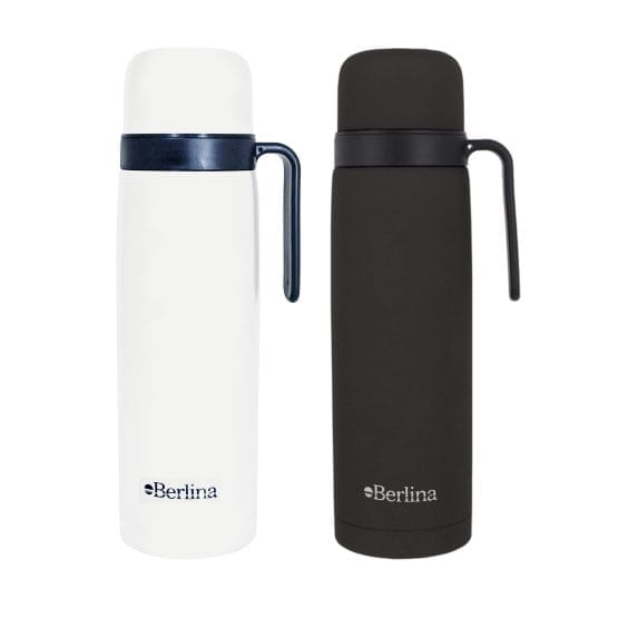 Termo berlina 1l blanco y negro con pico cebador