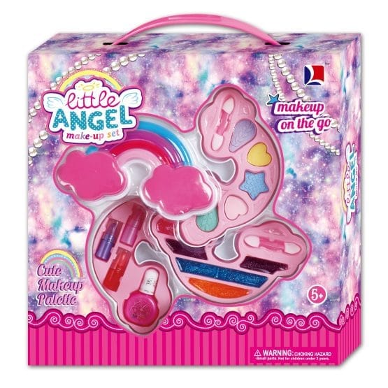 Maquillaje infantil triple arco iris