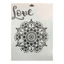 Stencil mandala love