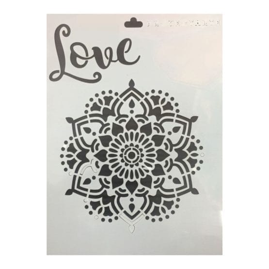 Stencil mandala love