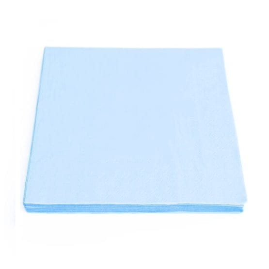 Servilleta doble lisa celeste x20