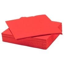 Servilleta doble lisa rojas x20