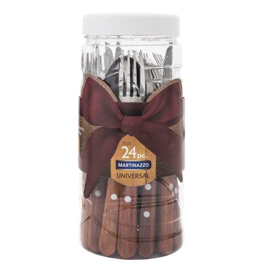 Cubiertos de madera x24 en pote