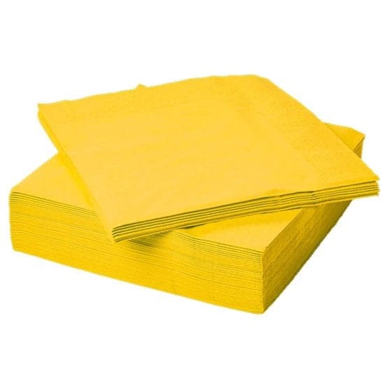 Servilleta doble lisa amarilla x20