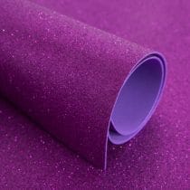 Goma eva con brillantina lila