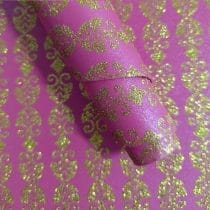 Goma eva glitter roja/rosa con oro glpr 002