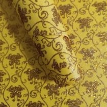 Goma eva glitter naranja con oro glrp 004