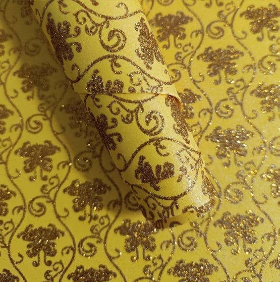 Goma eva glitter naranja con oro glrp 004