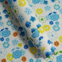 Goma eva flores celeste/amarillo flw cl 002