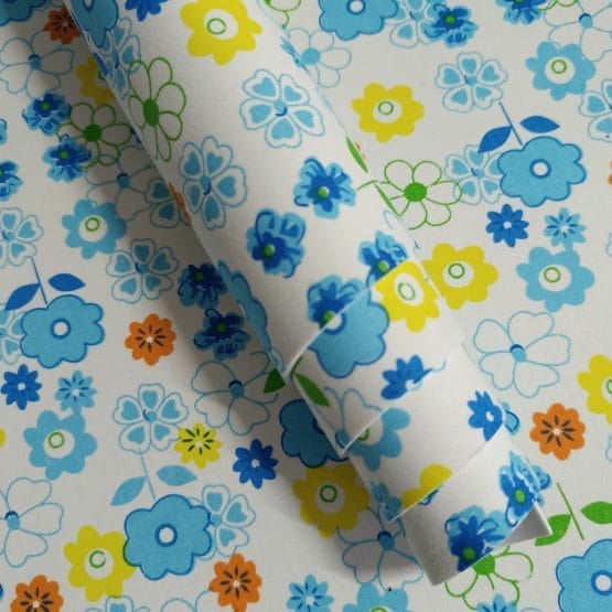 Goma eva flores celeste/amarillo flw cl 002