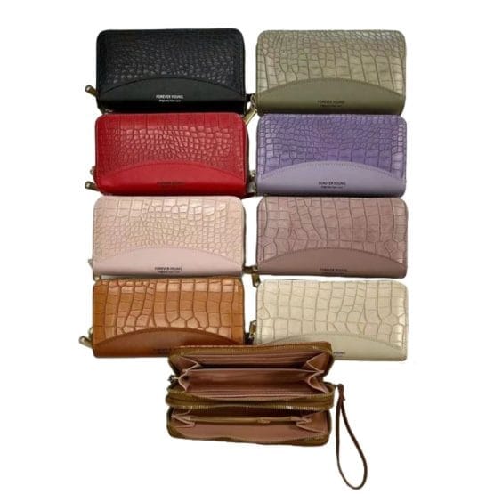 Billetera de dama efecto craquelado