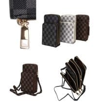 Billetera con diseño cuadriculado