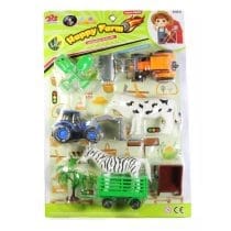 Set de granja con molino y tractor en blister