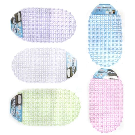 Alfombra baño pvc oval calado ventosa