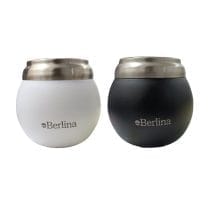 Mate berlina 210ml acero inoxidable blanco y negro