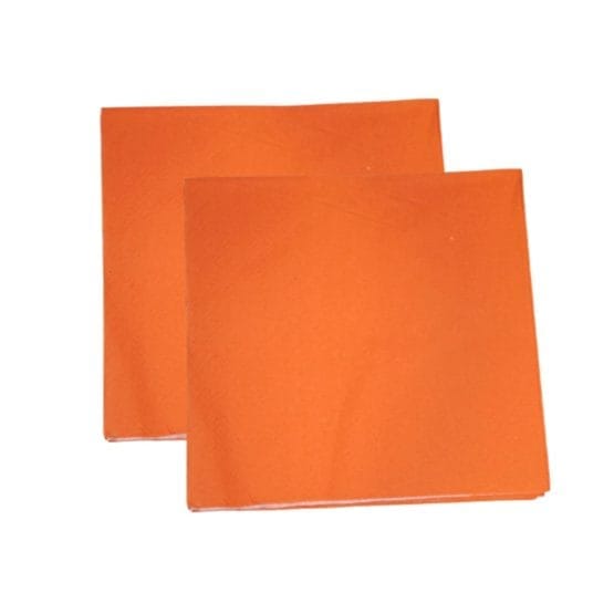 Servilleta doble lisa naranja x20