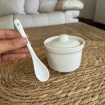 Azucarero de ceramica con cuchara 11x9cm