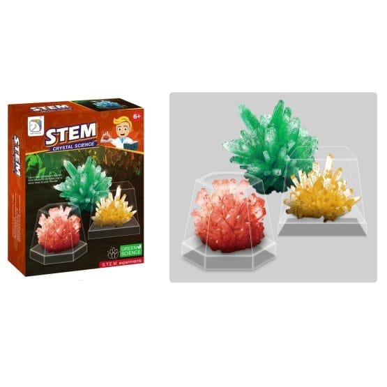 Juego de ciencias cristales en caja