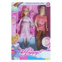 Muñeca embarazada con muñeco