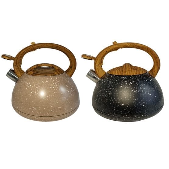 Caldera con silbador mango madera 3 litros