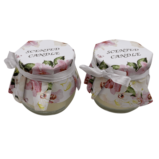 Vela aromatica en recipiente de vidrio