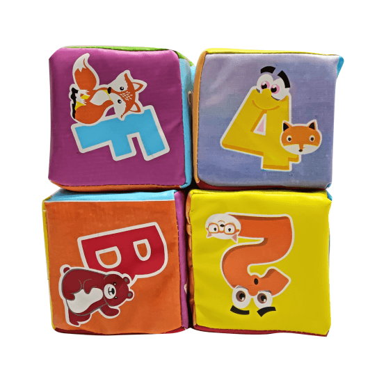 Cubos para bebe x4 letras y numeros