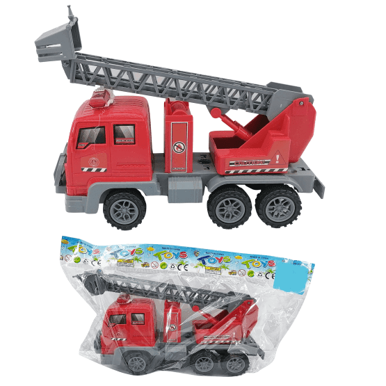 Camion bombero a friccion en bolsa